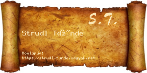 Strudl Tünde névjegykártya